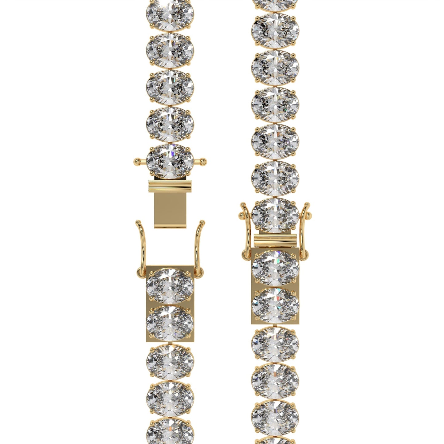 Classic Oval Diamond Tennis Bracelet Caratlink