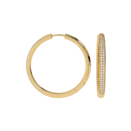 Eternal Spark Pavé Hoop Earrings Caratlink