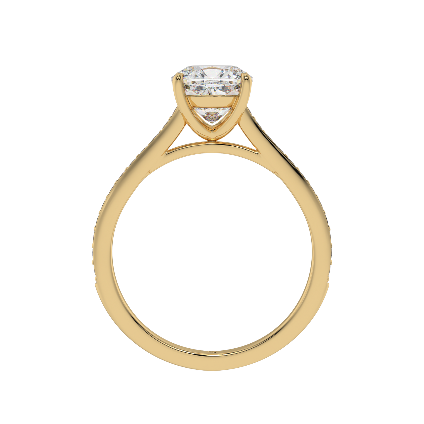 Radiant Grace Cushion Solitaire Ring - Caratlink