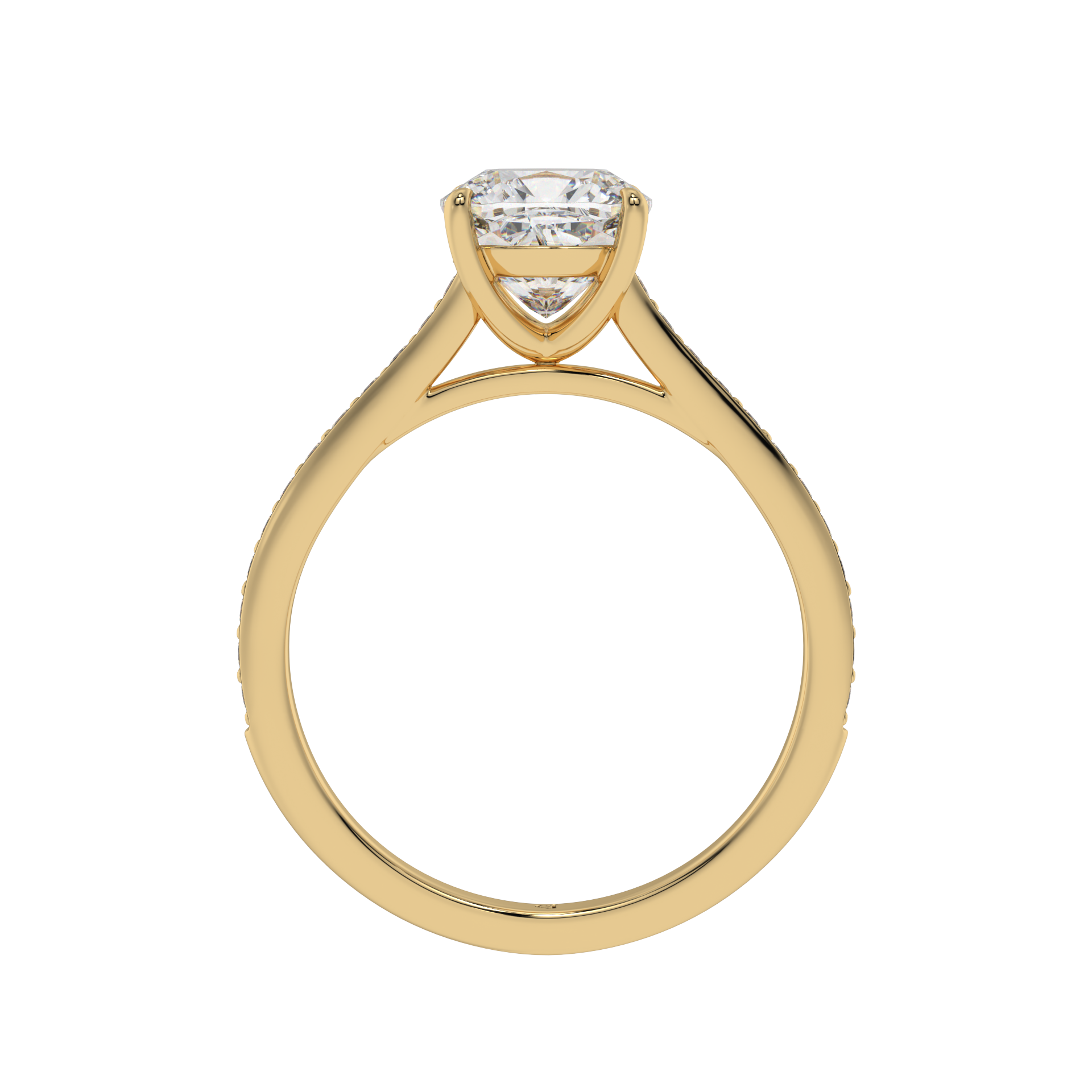 Radiant Grace Cushion Solitaire Ring - Caratlink