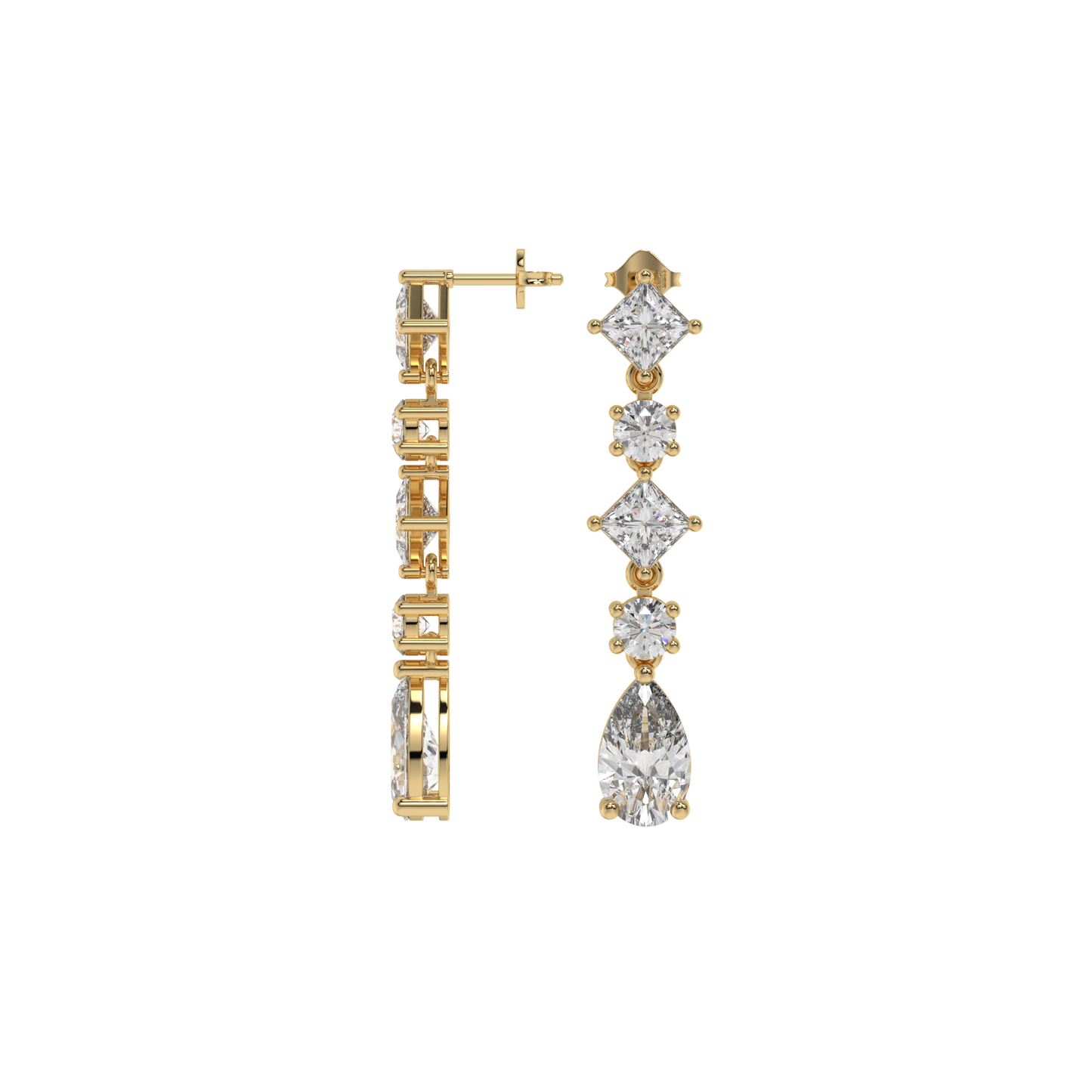 Cocktail Diamond Drop Earrings Caratlink