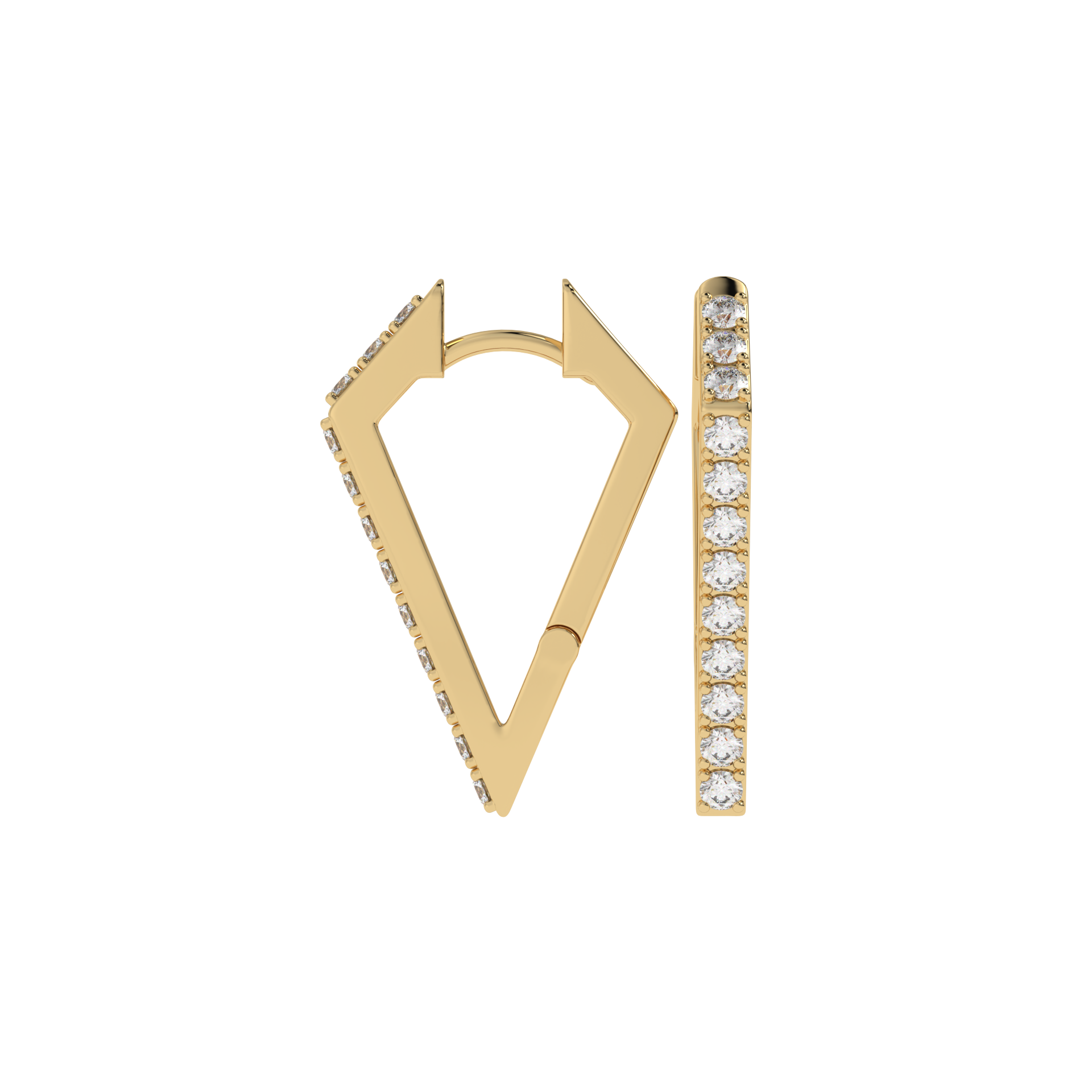 Sleek Diamond Hoop Huggies CaratLink