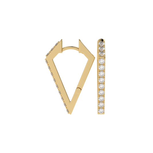 Sleek Diamond Hoop Huggies