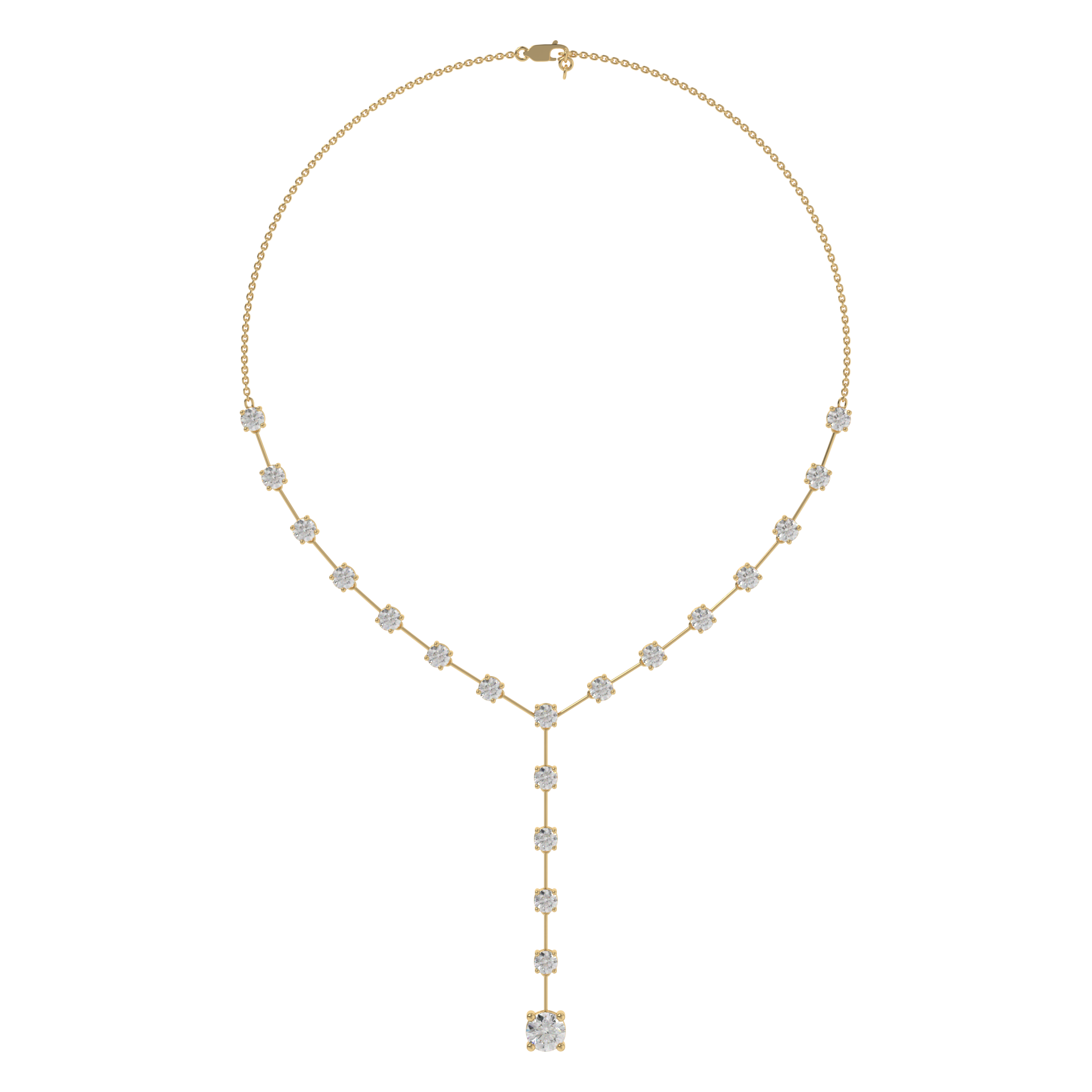 Lunara Diamond Drop Y-Necklace Caratlink