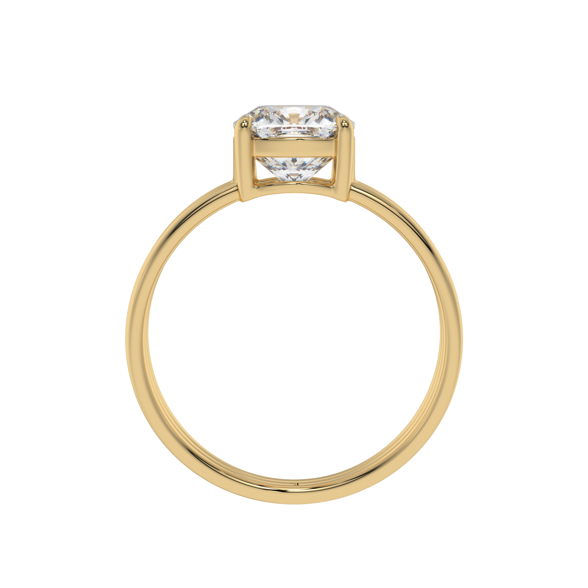 Triple Grace Cushion Solitaire Ring - Caratlink