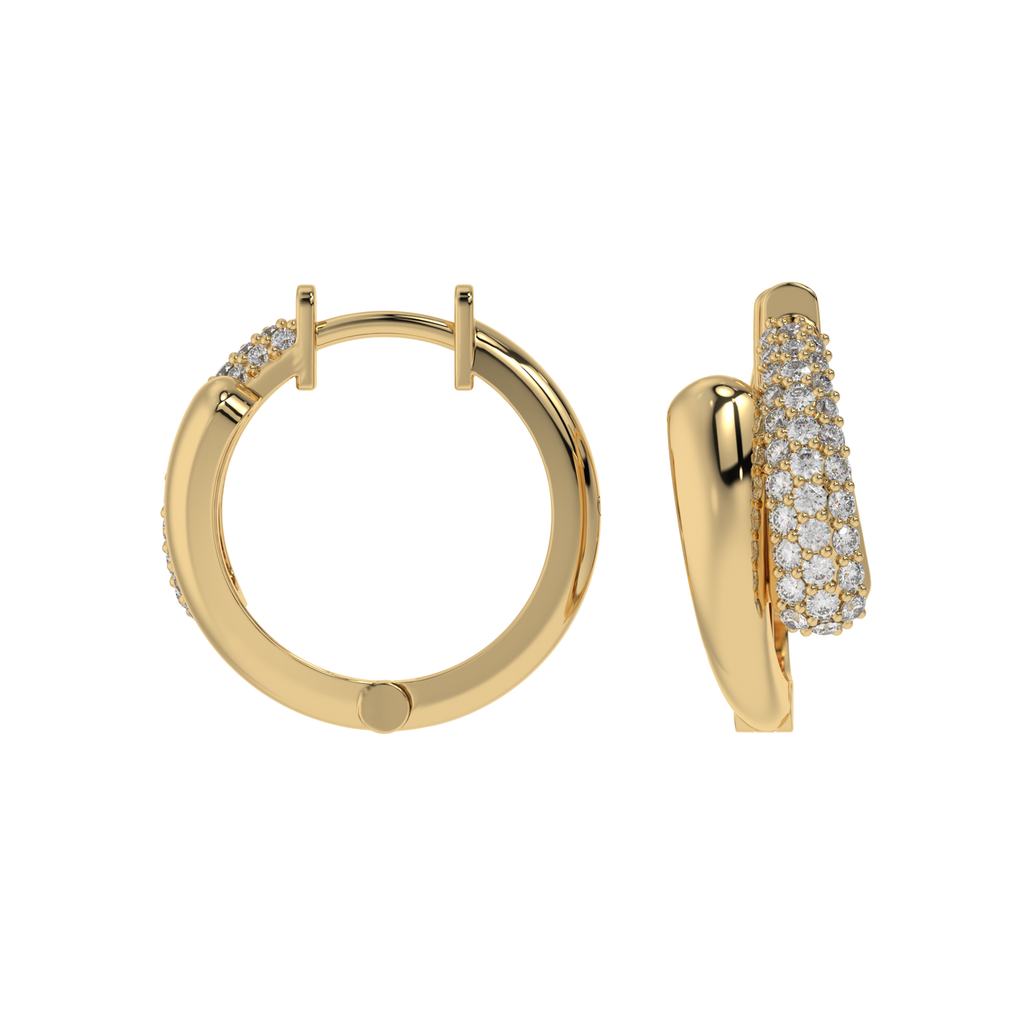 Diamond Accent Sculpted Huggies Caratlink