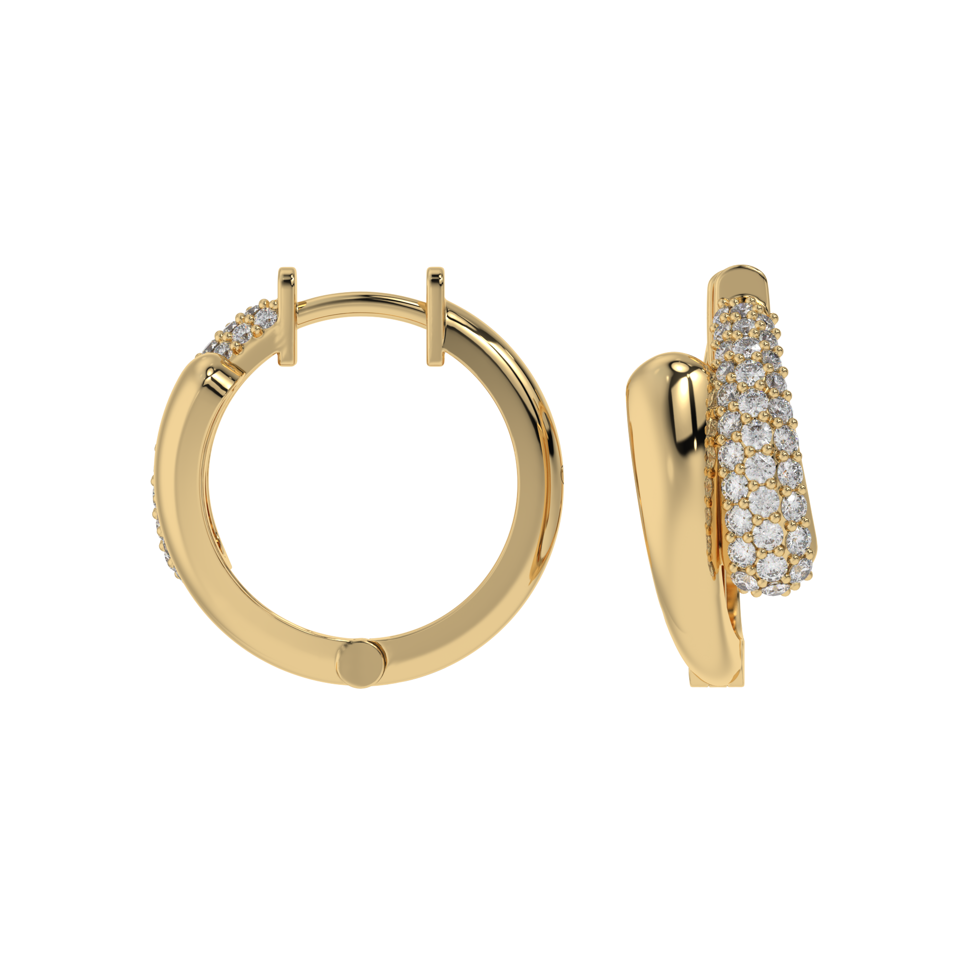 Diamond Accent Sculpted Huggies Caratlink