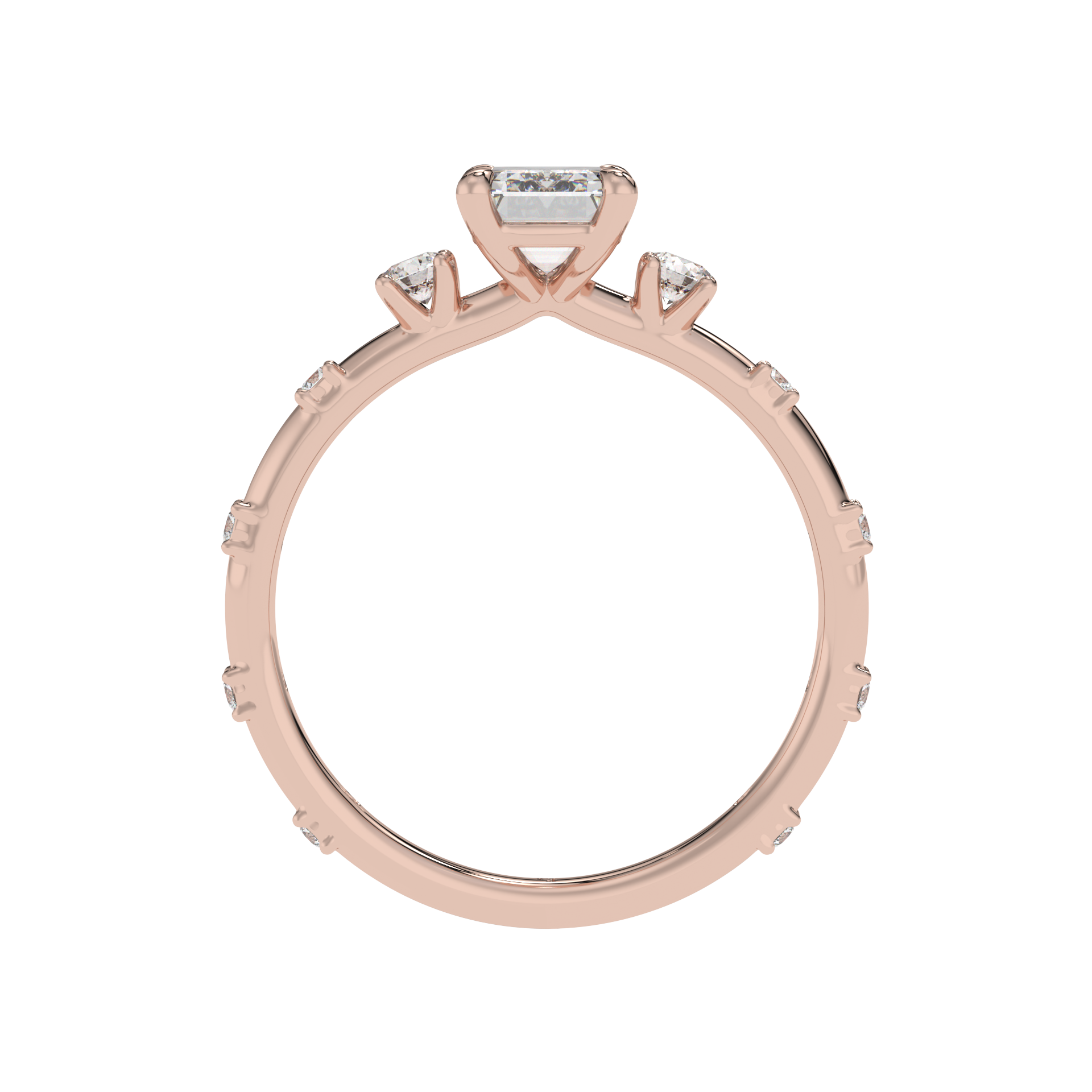 Celestial Glow Emerald Halo Ring - Caratlink