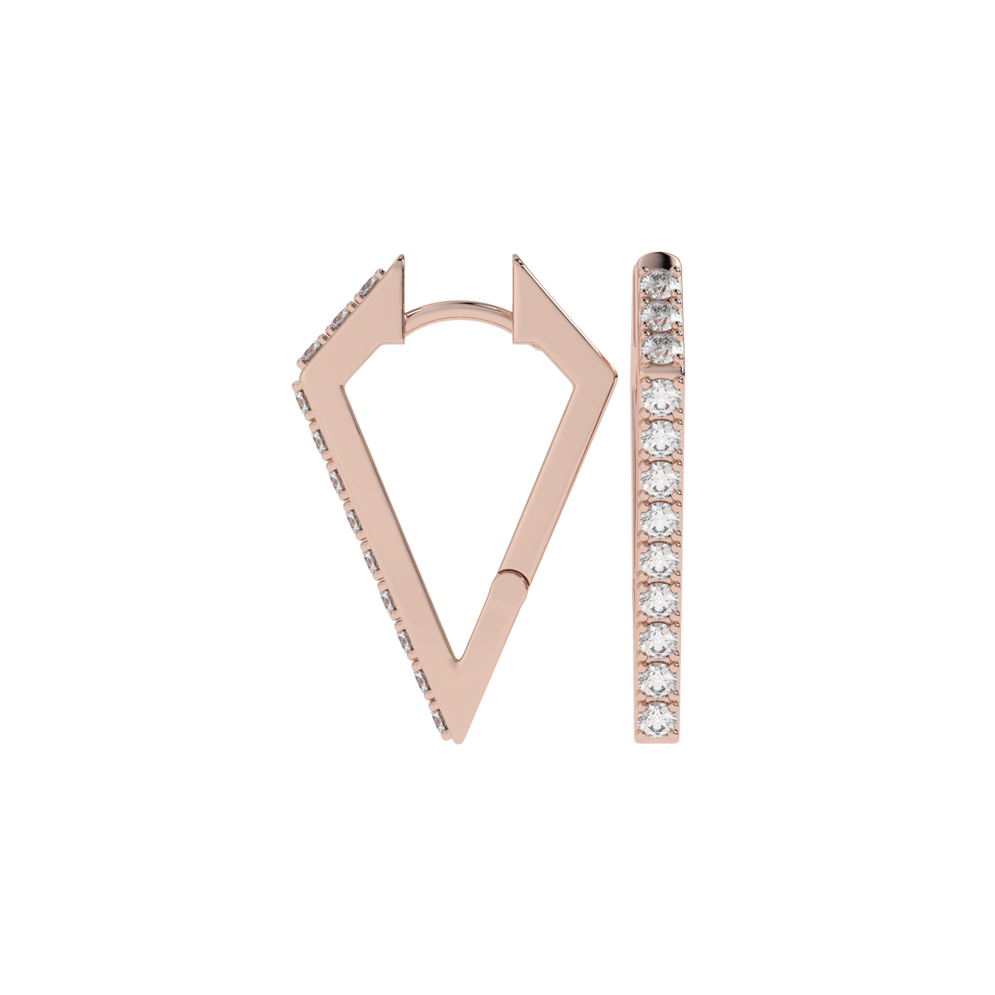 Sleek Diamond Hoop Huggies CaratLink