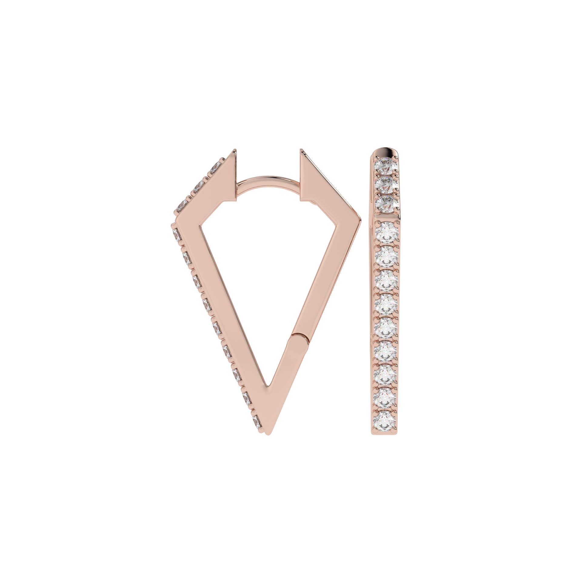 Sleek Diamond Hoop Huggies CaratLink