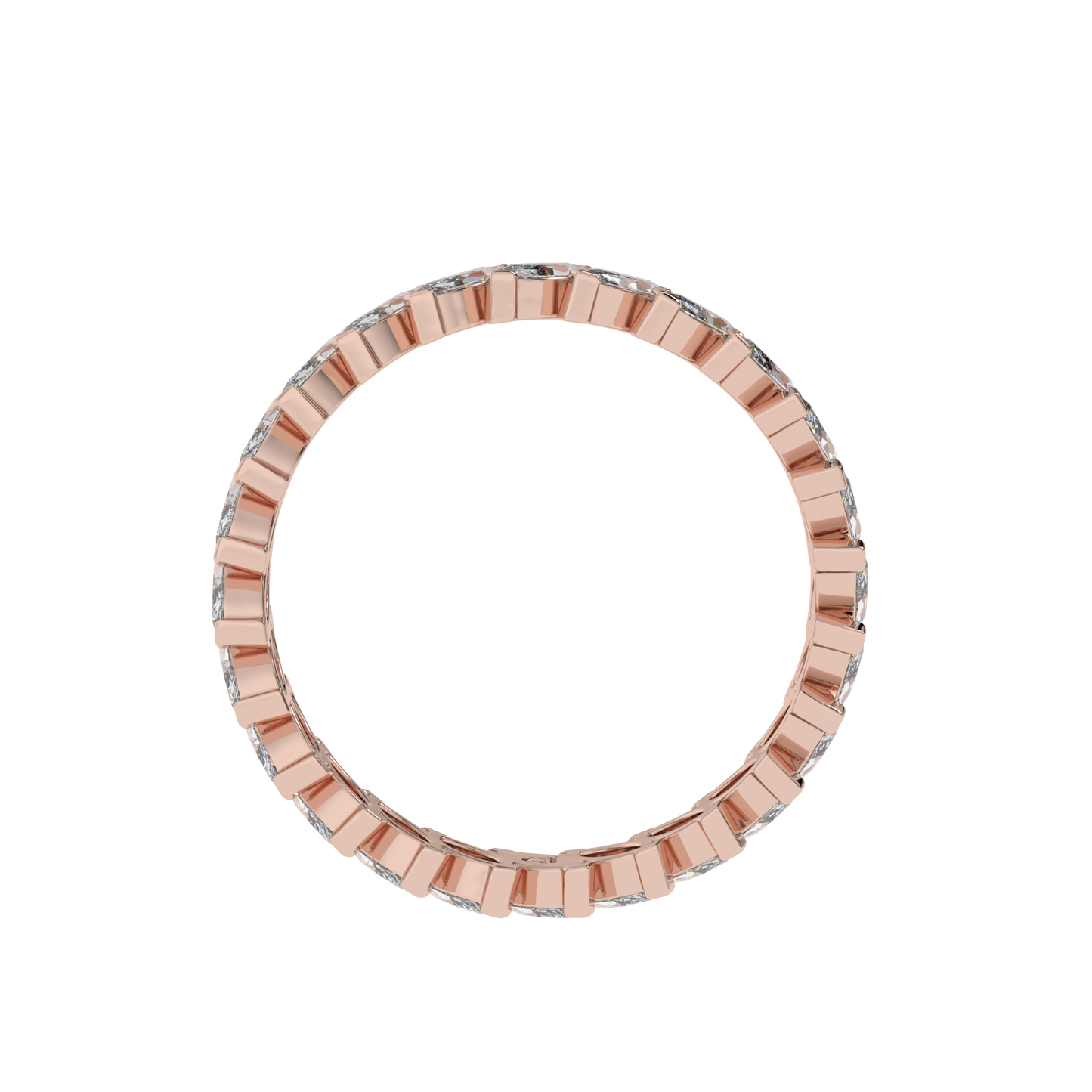 Eternal Emerald & Oval Diamond Eternity Ring Caratlink