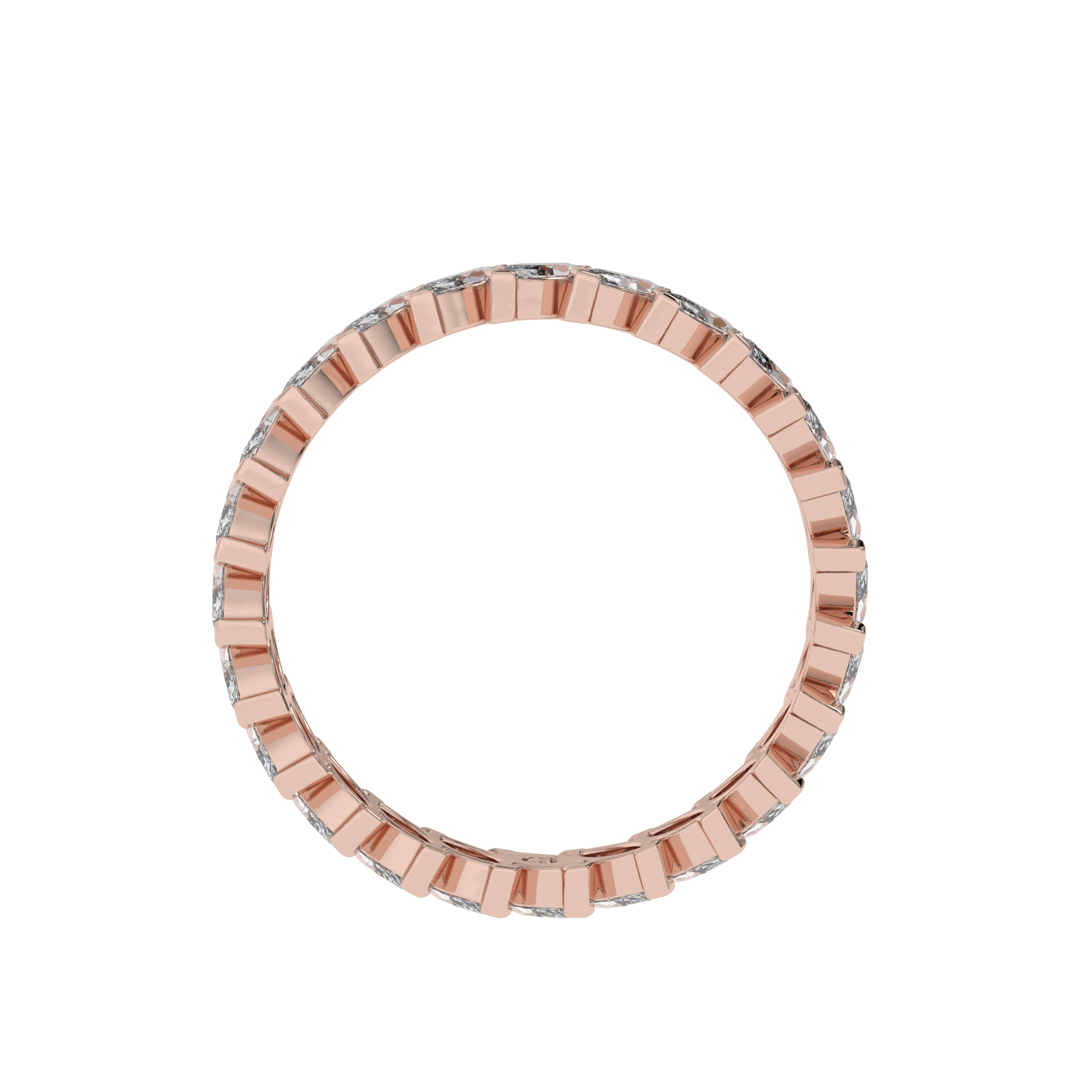 Eternal Emerald & Oval Diamond Eternity Ring Caratlink