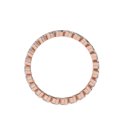 Eternal Emerald & Oval Diamond Eternity Ring Caratlink