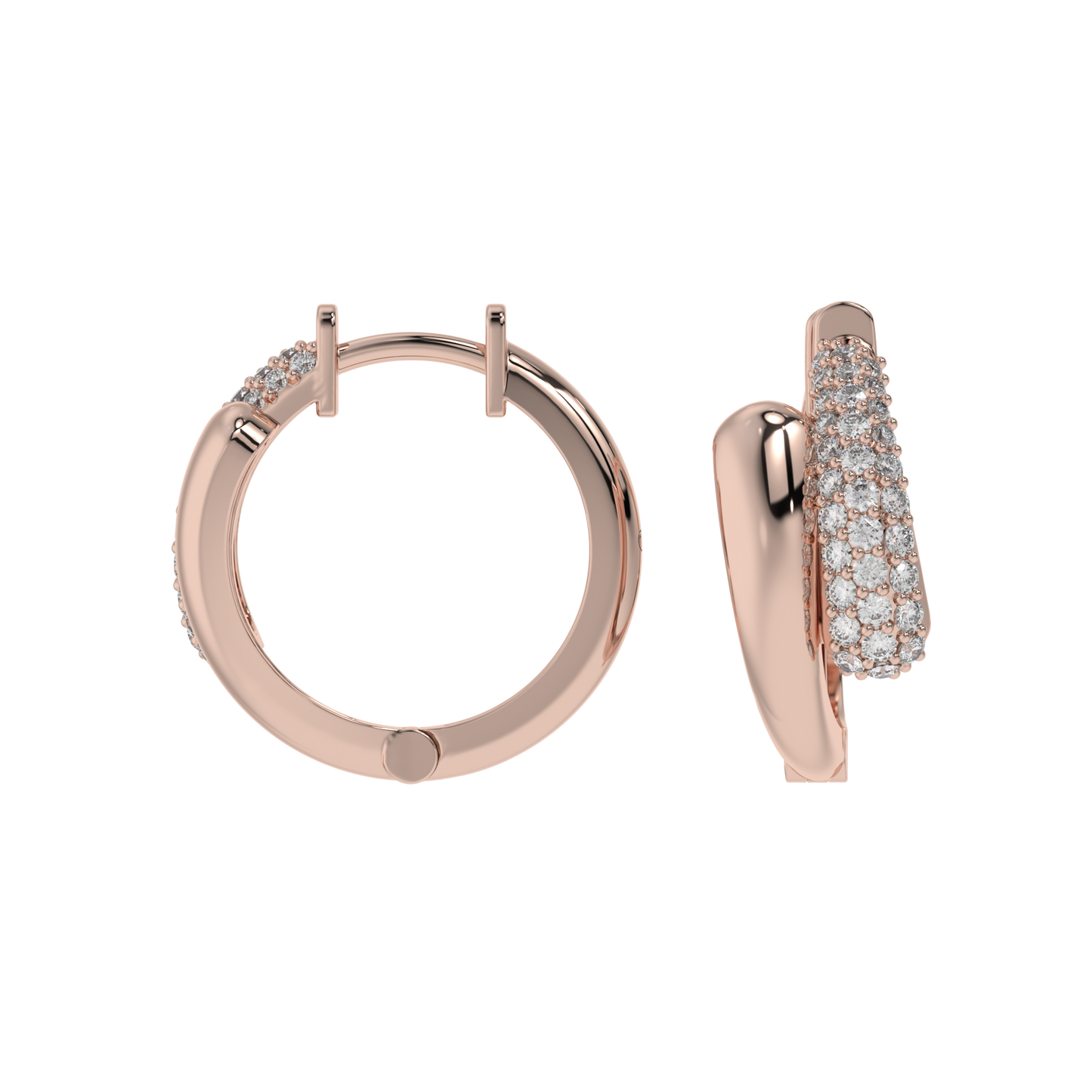 Diamond Accent Sculpted Huggies Caratlink