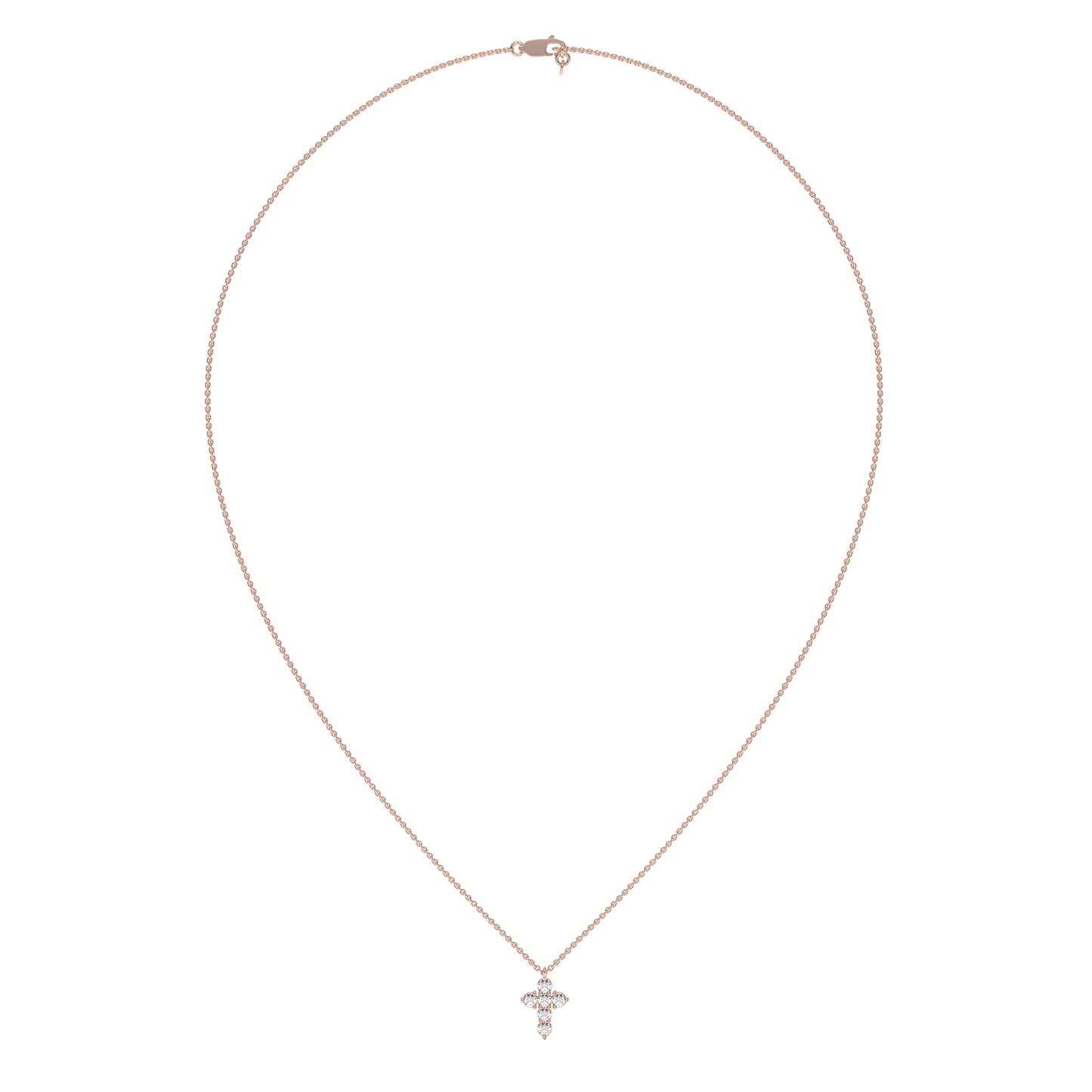 Radiant Cross Pendant Necklace Carat Link Jewels