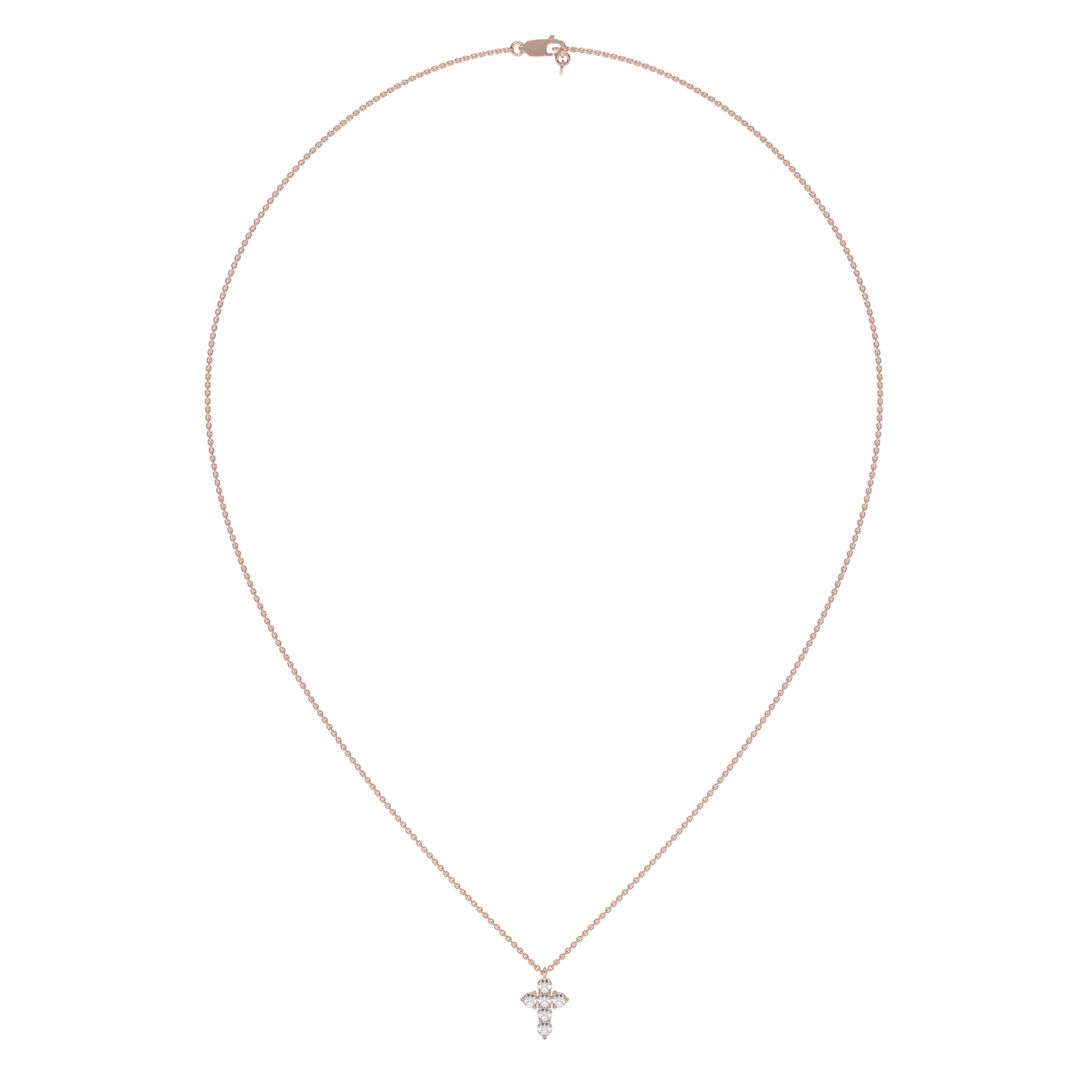 Radiant Cross Pendant Necklace Carat Link Jewels