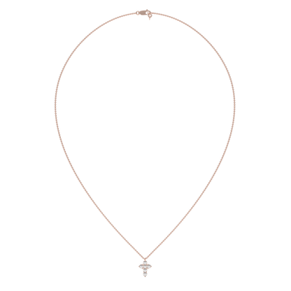 Radiant Cross Pendant Necklace Carat Link Jewels