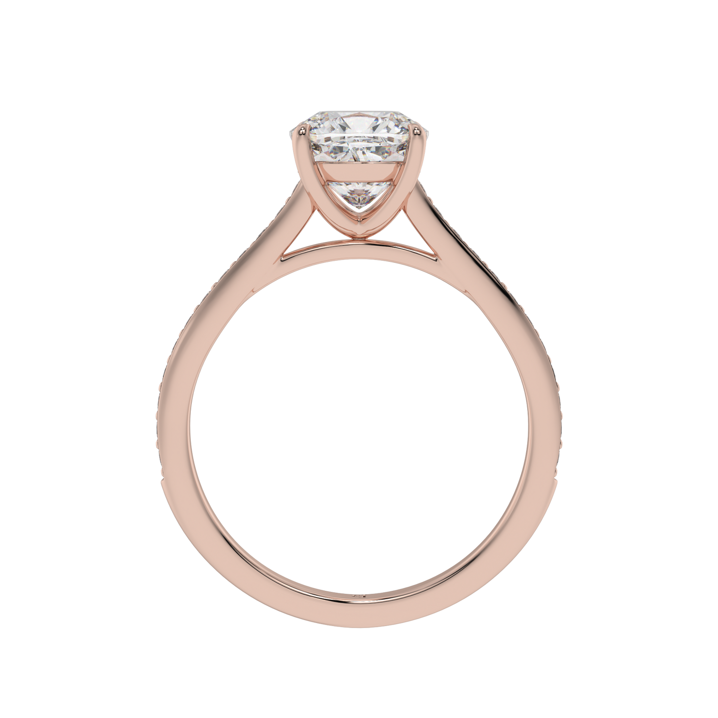 Radiant Grace Cushion Solitaire Ring - Caratlink