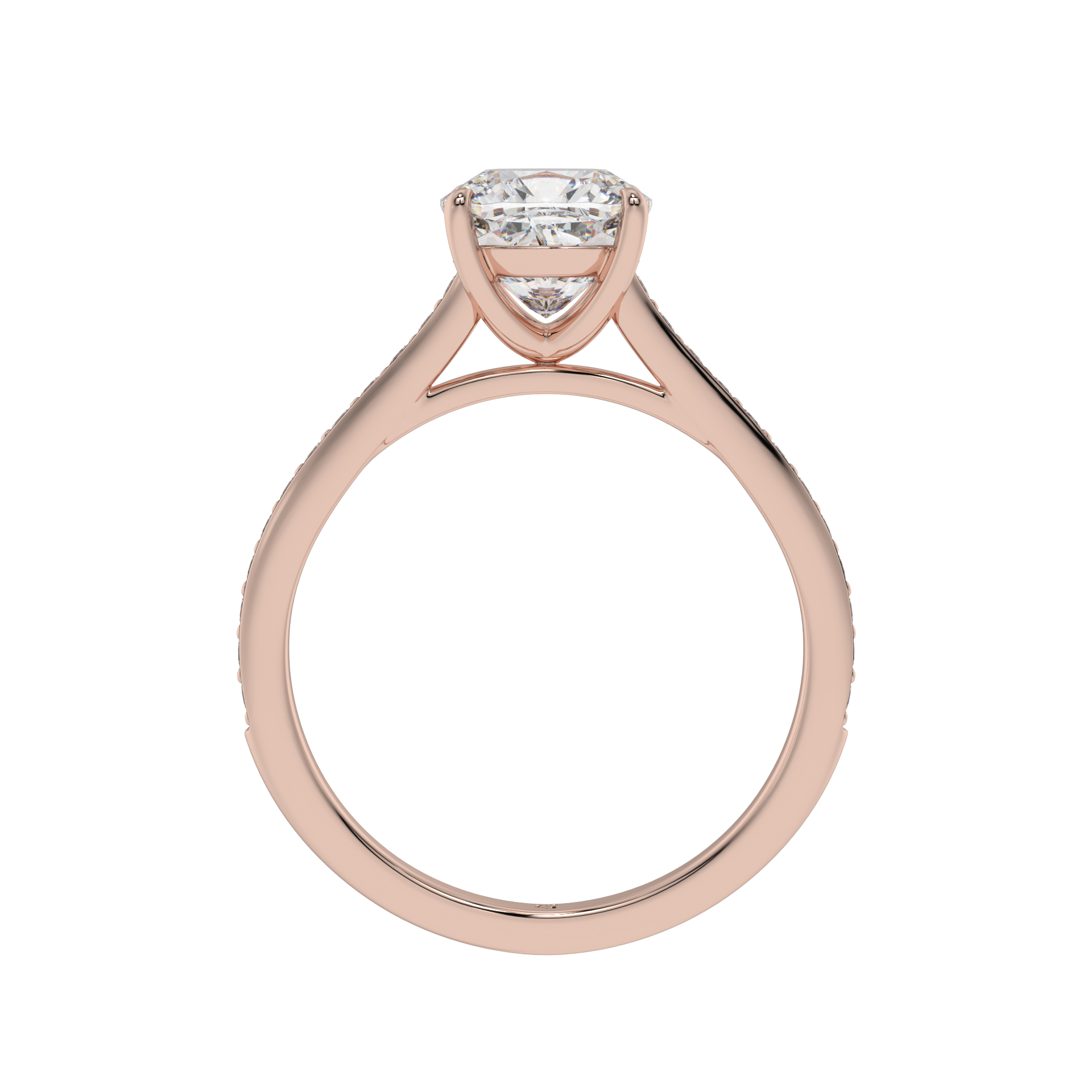 Radiant Grace Cushion Solitaire Ring - Caratlink