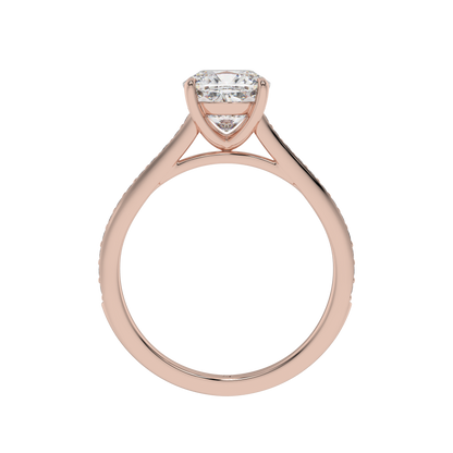 Radiant Grace Cushion Solitaire Ring - Caratlink