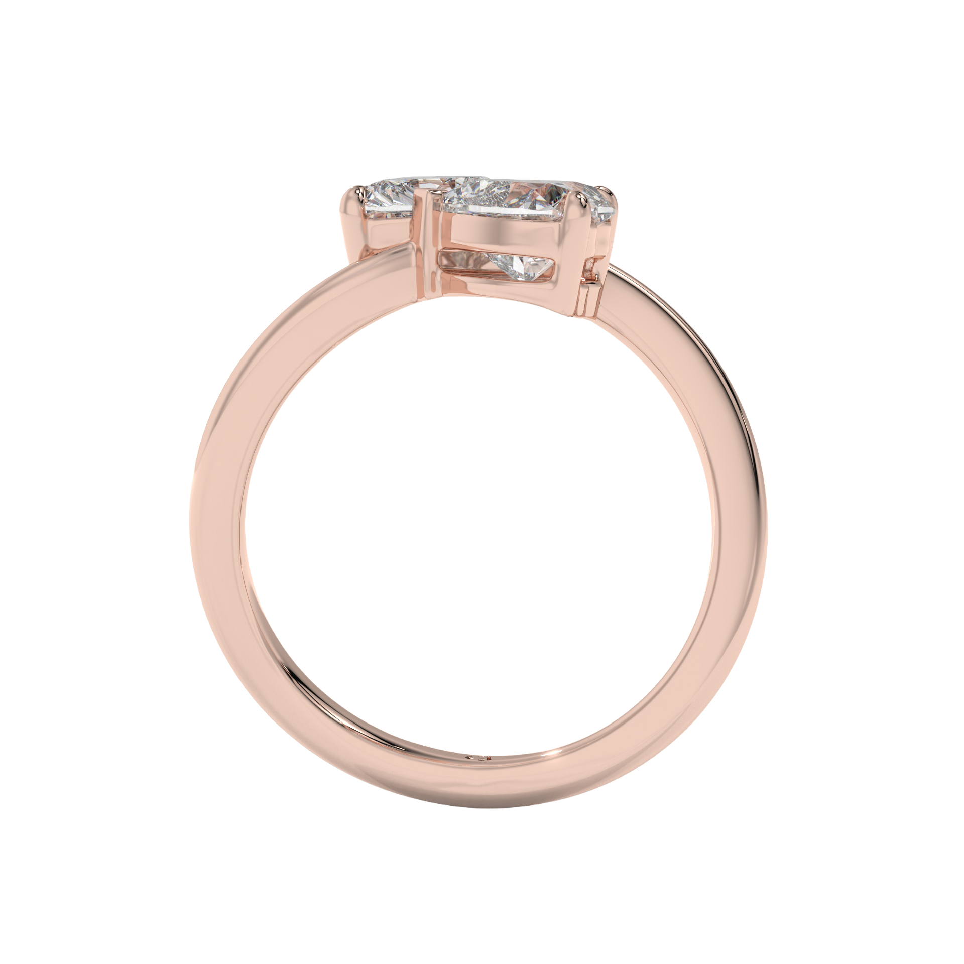 Twin Hearts Diamond Ring Caratlink