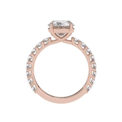 Eternal Bloom Oval Halo Ring - Caratlink