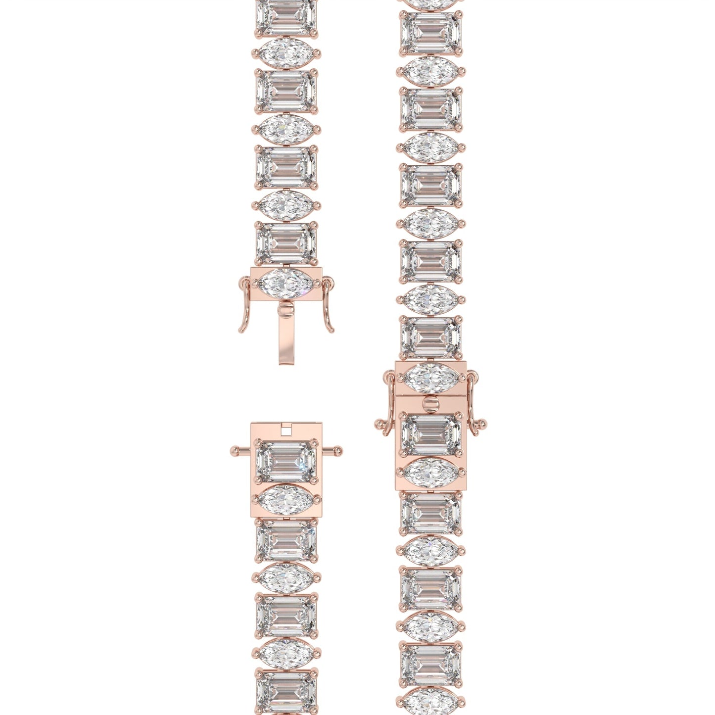 Emerald and Marquise Diamond Bracelet Caratlink