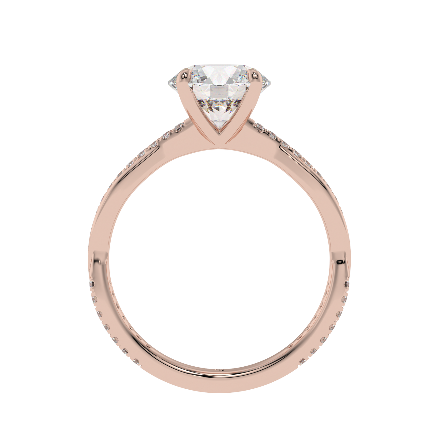 Serene Twist Solitaire Ring - Caratlink