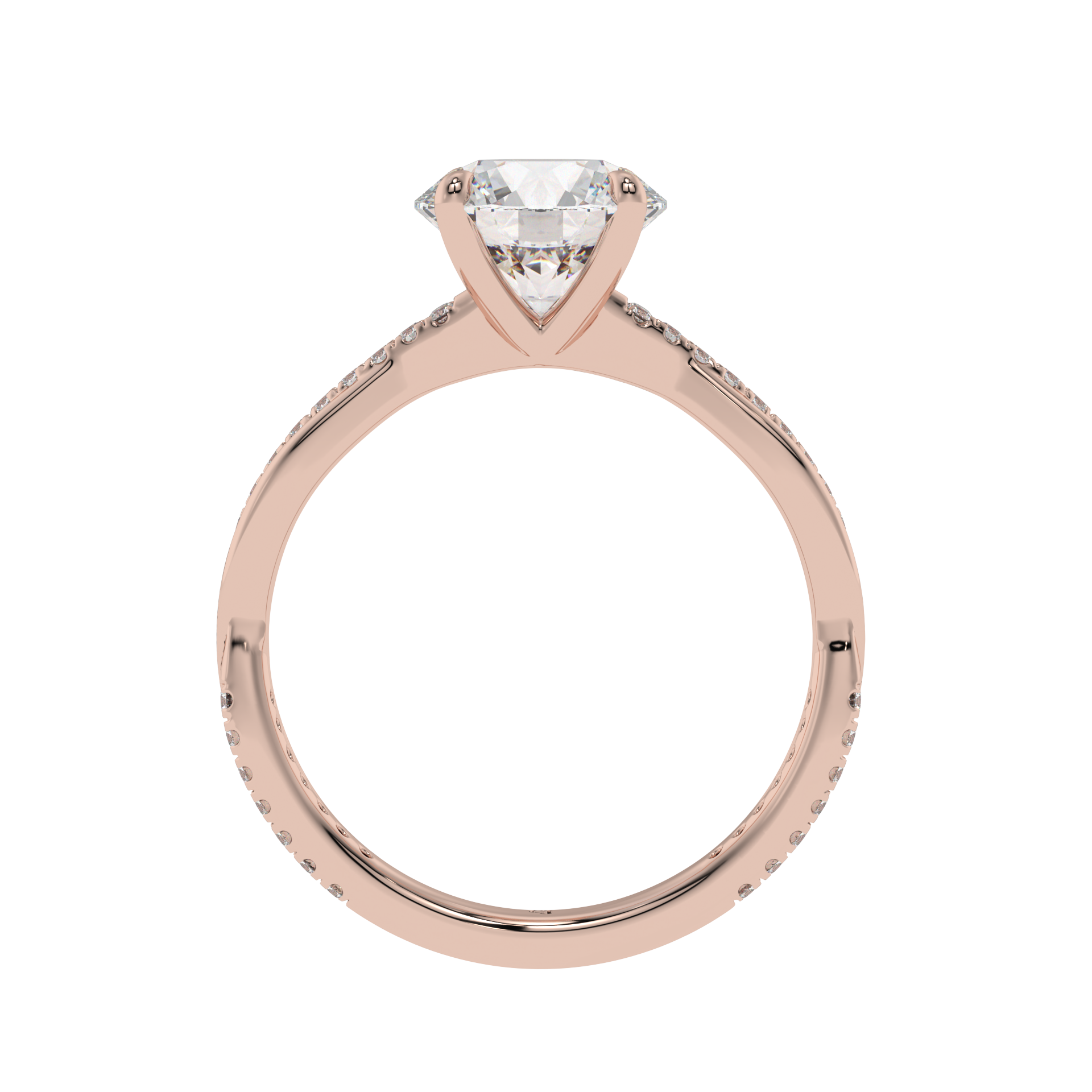 Serene Twist Solitaire Ring - Caratlink