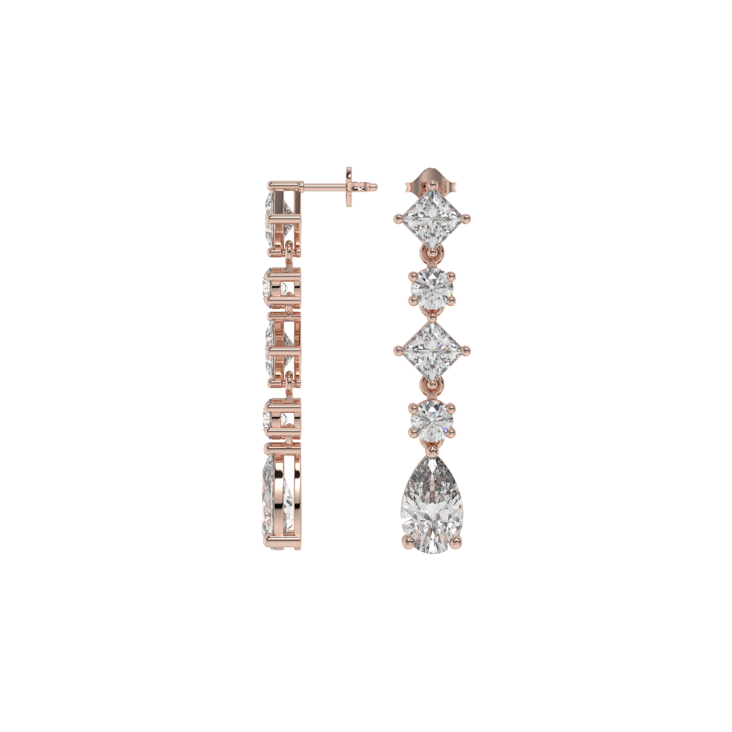 Cocktail Diamond Drop Earrings Caratlink