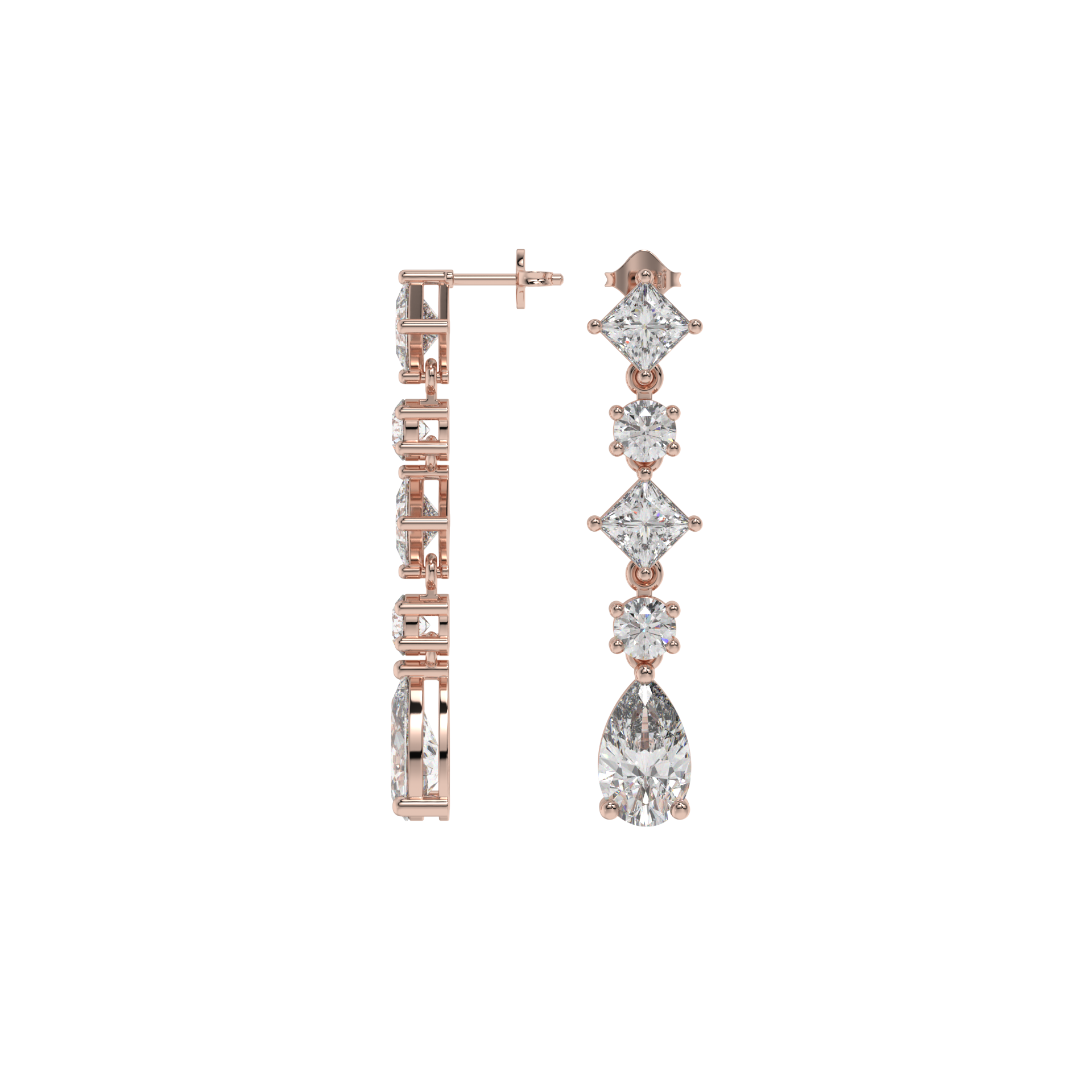 Cocktail Diamond Drop Earrings Caratlink