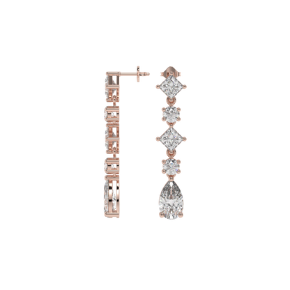 Cocktail Diamond Drop Earrings Caratlink
