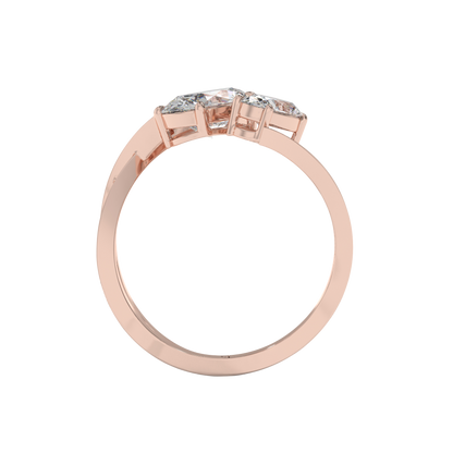 Radiant Dual Spark Diamond Ring Caratlink