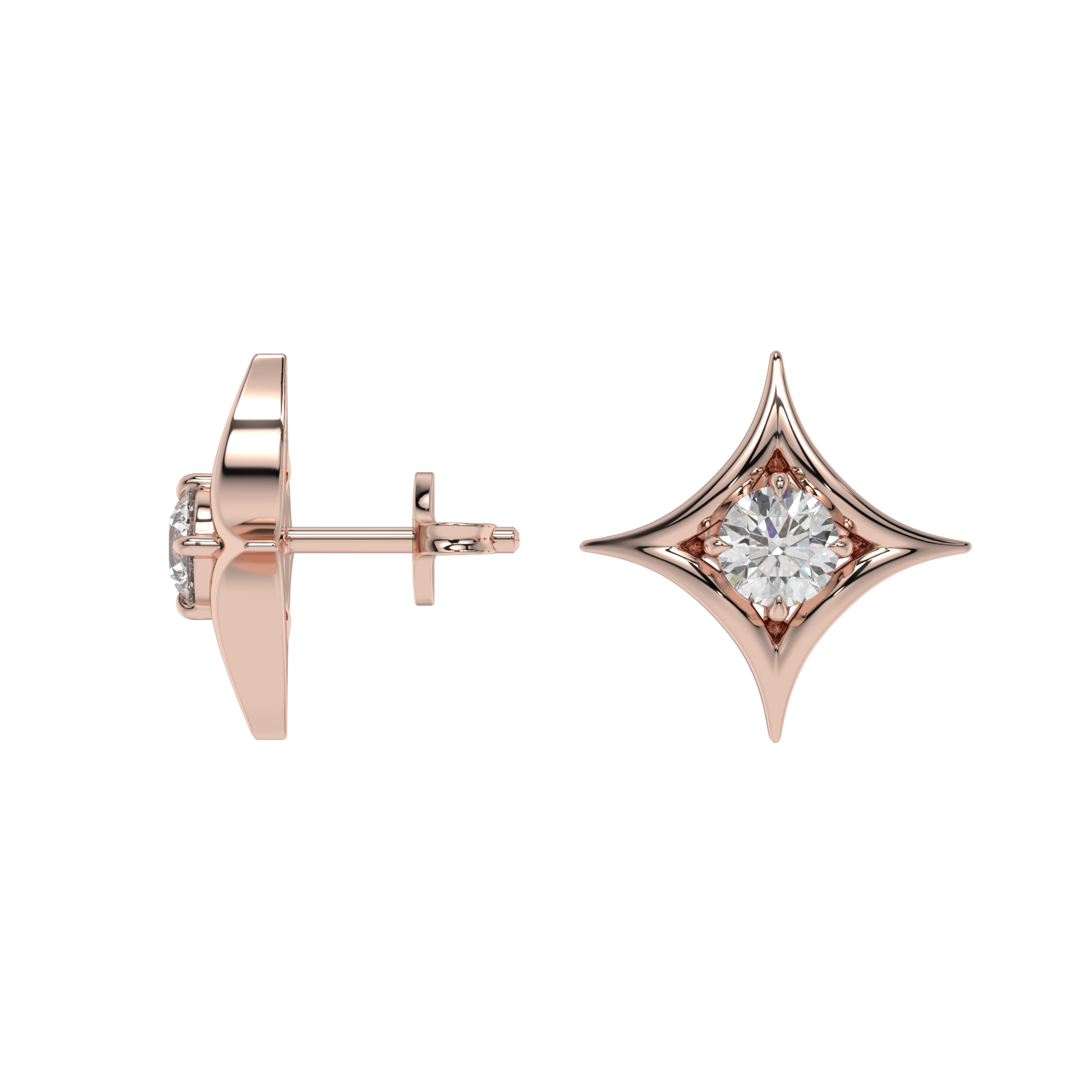 Starlight Solitaire Studs CaratLink