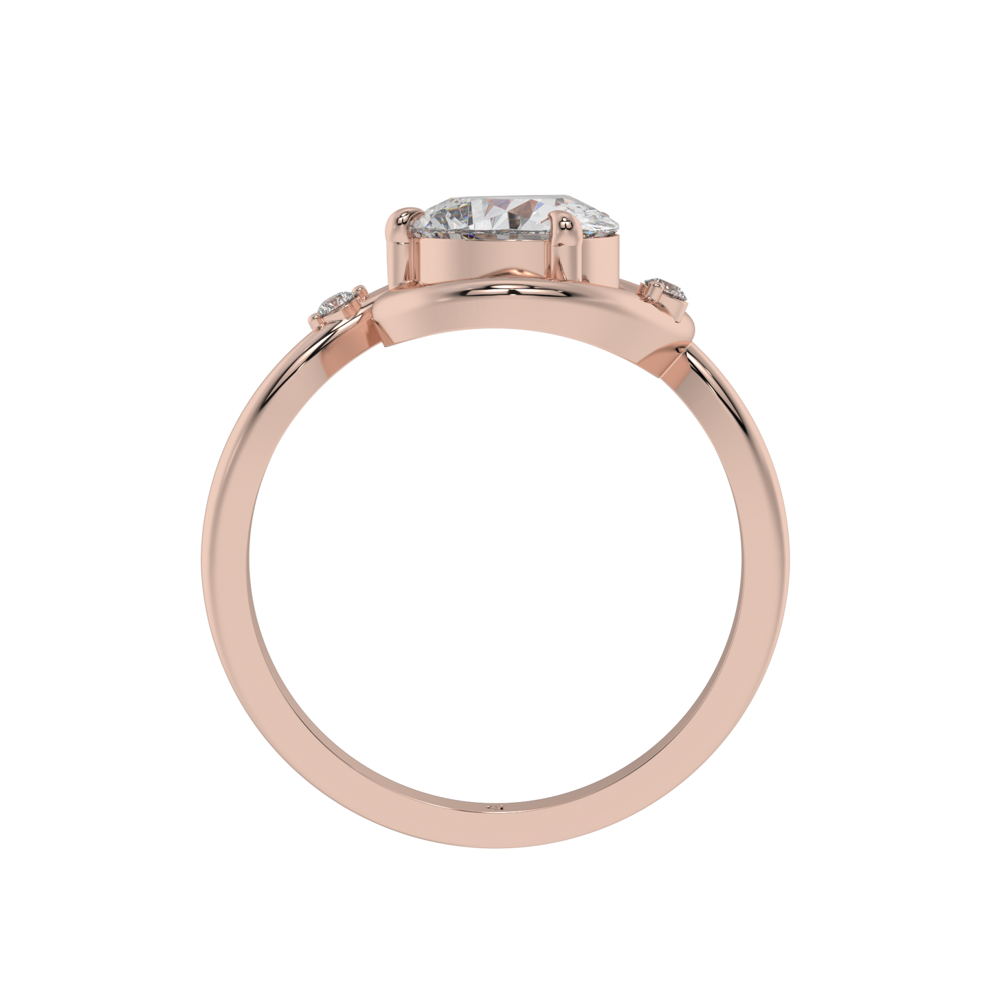 Eternal Swirl Pear Solitaire Ring - Caratlink