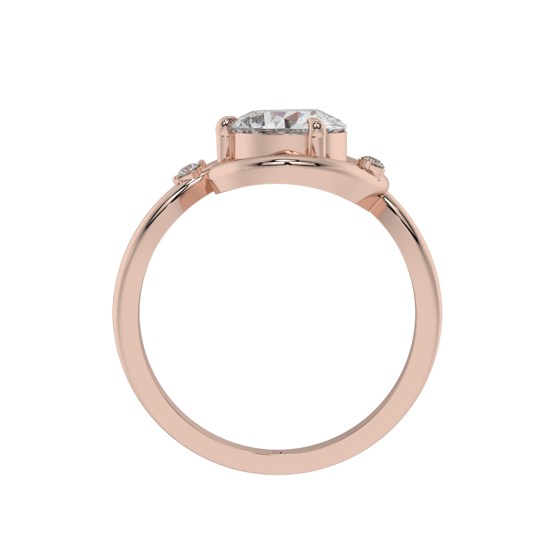 Eternal Swirl Pear Solitaire Ring - Caratlink