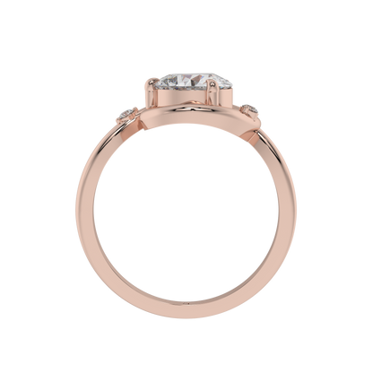 Eternal Swirl Pear Solitaire Ring - Caratlink