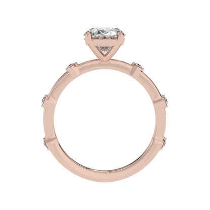 Luminous Charm Oval Solitaire Ring - Caratlink
