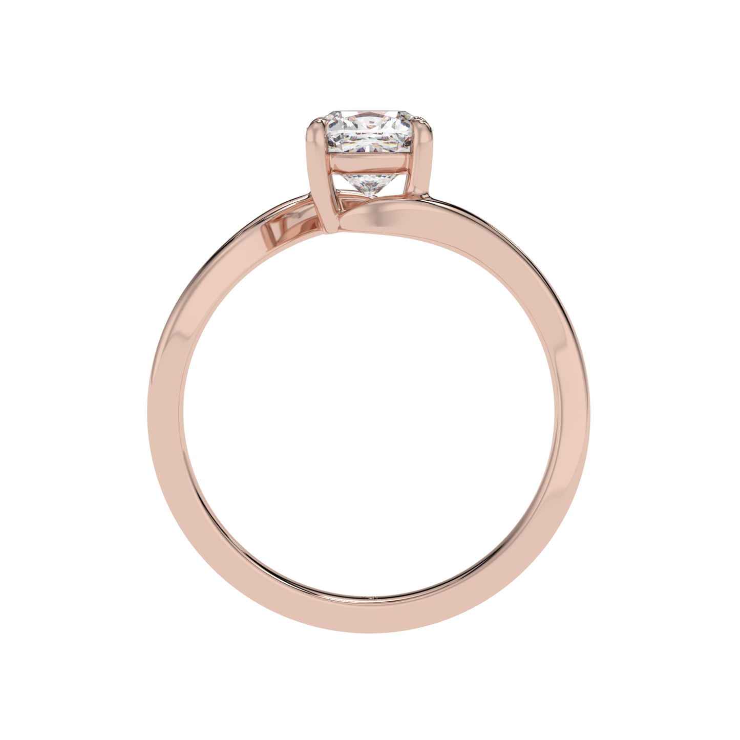 Pure Harmony Cushion Solitaire Ring - Caratlink