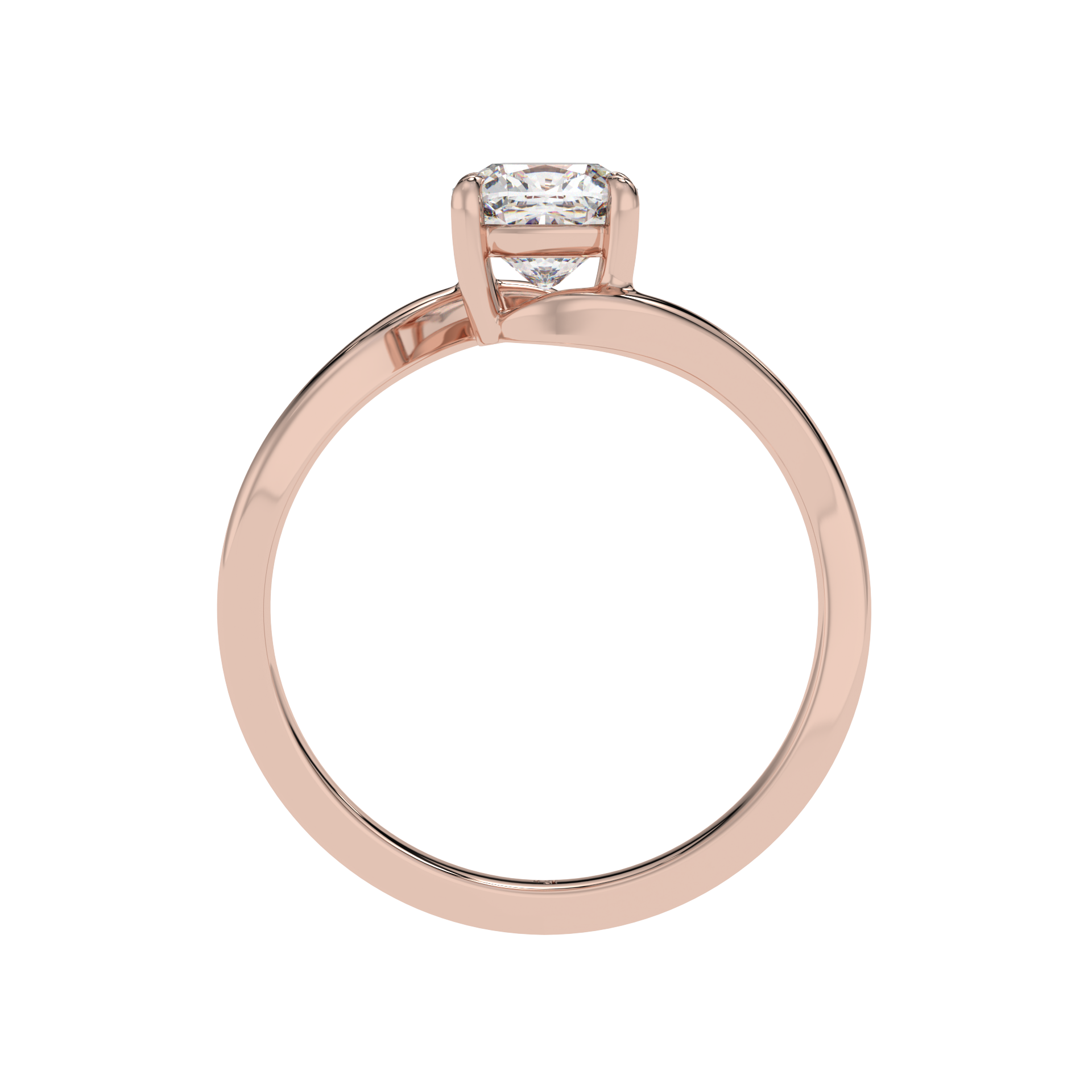 Pure Harmony Cushion Solitaire Ring - Caratlink