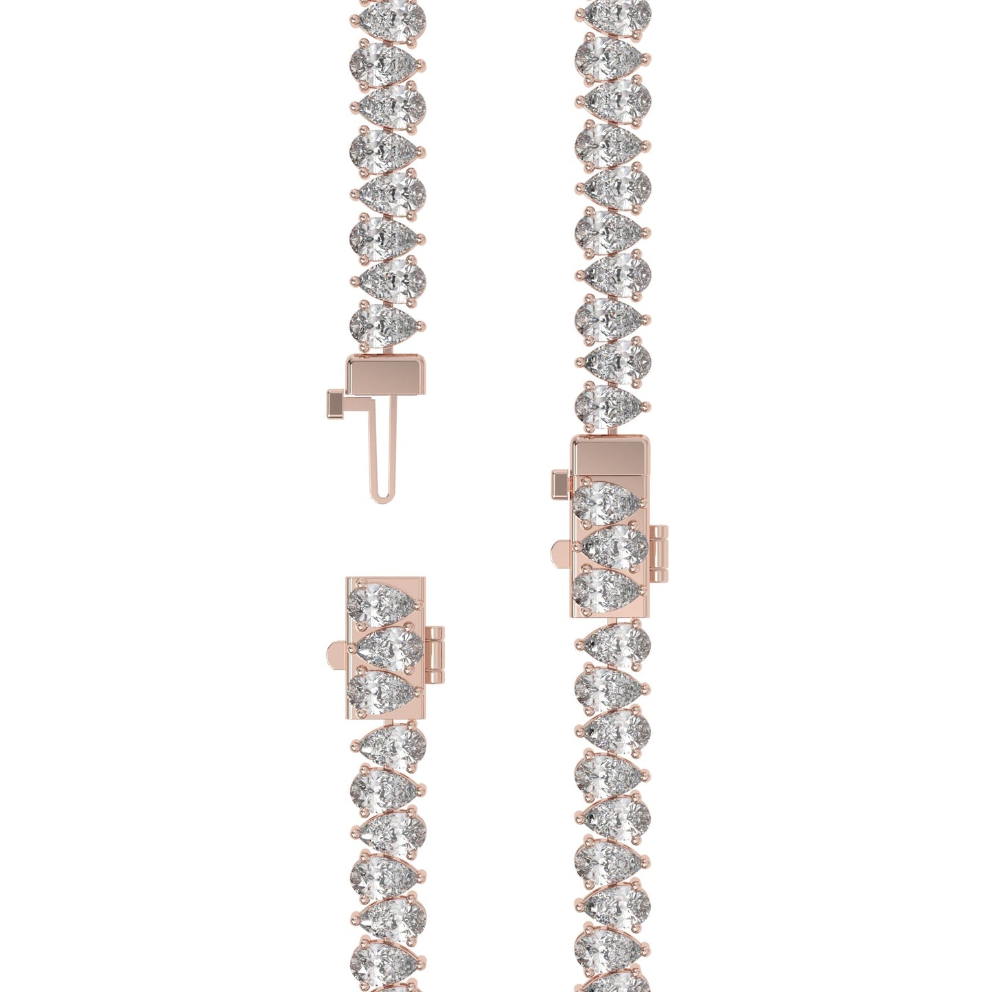 Pear Elegance Diamond  Tennis Bracelet Caratlink