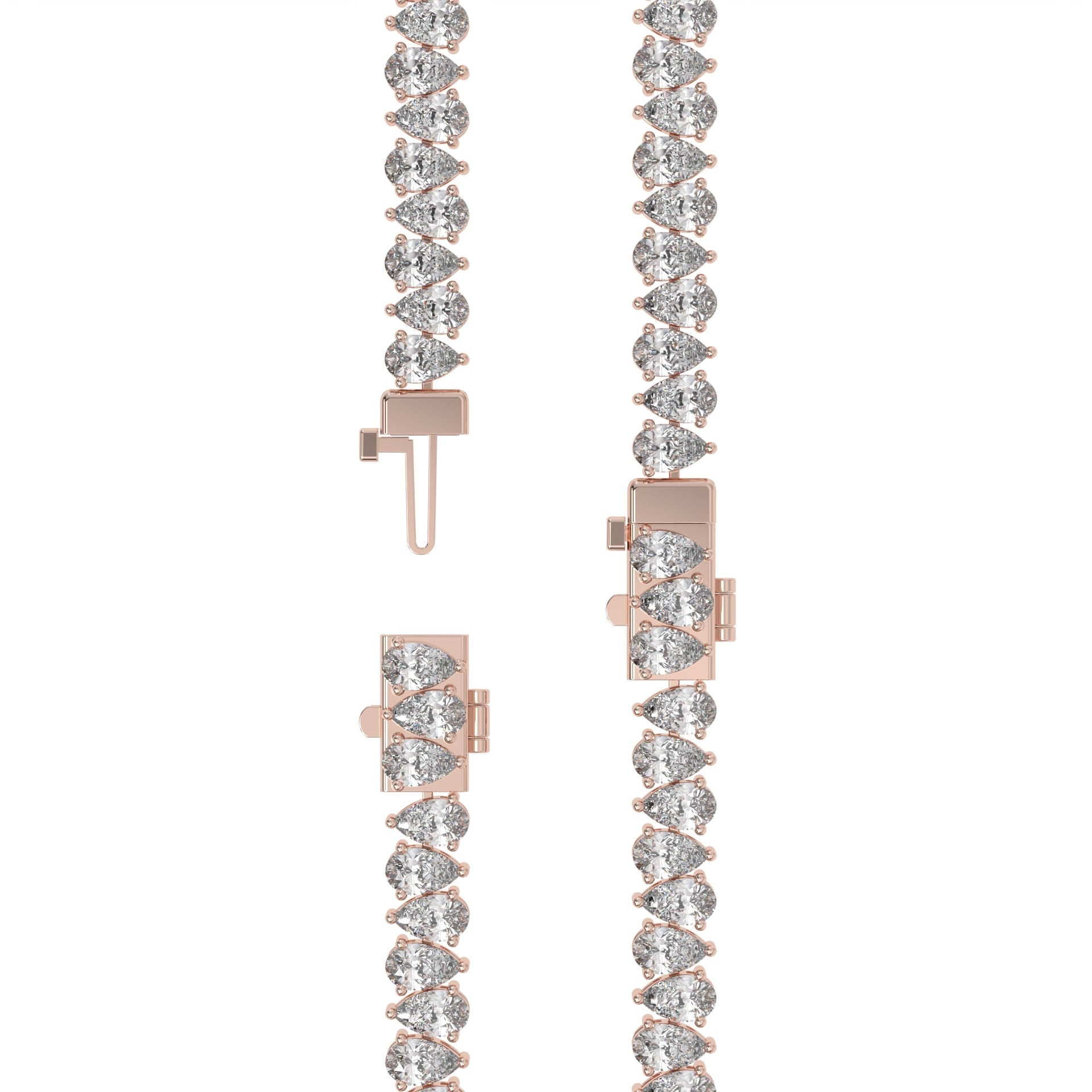 Pear Elegance Diamond  Tennis Bracelet Caratlink