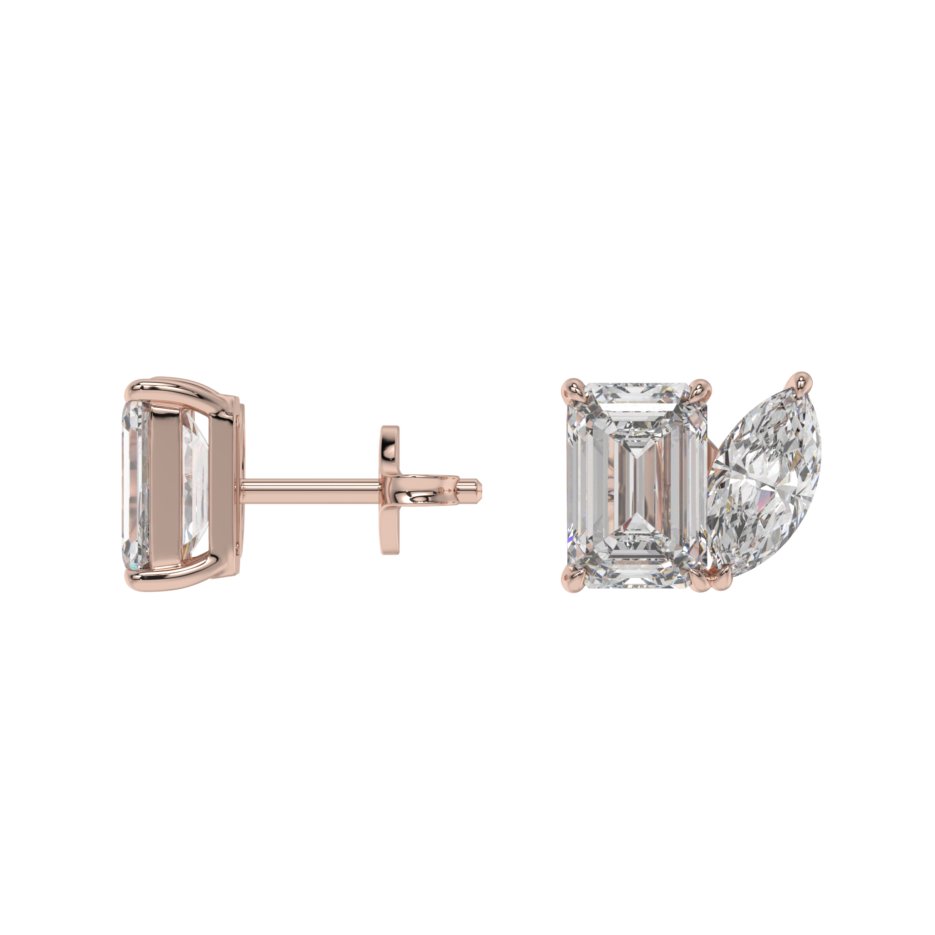 Emerald Marquise Duo Studs CaratLink