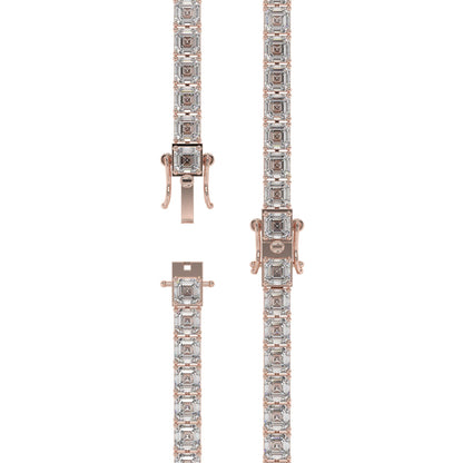 Asscher Diamond Luxe Tennis Bracelet Caratlink