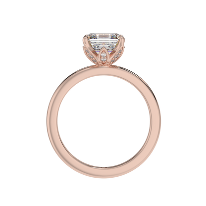 Royal Blossom Asscher Solitaire Ring - Caratlink