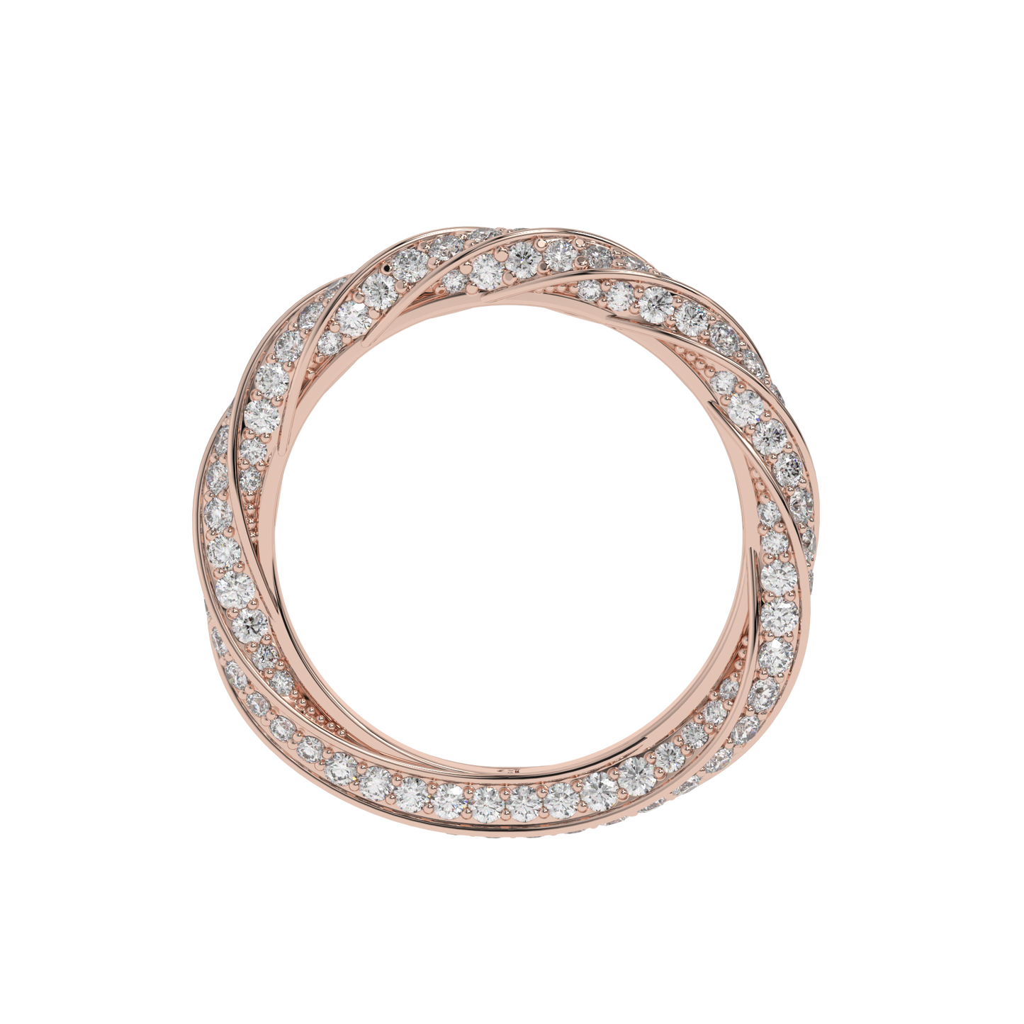 Infinity Criss-Cross Diamond Band