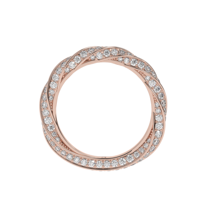 Infinity Criss-Cross Diamond Band
