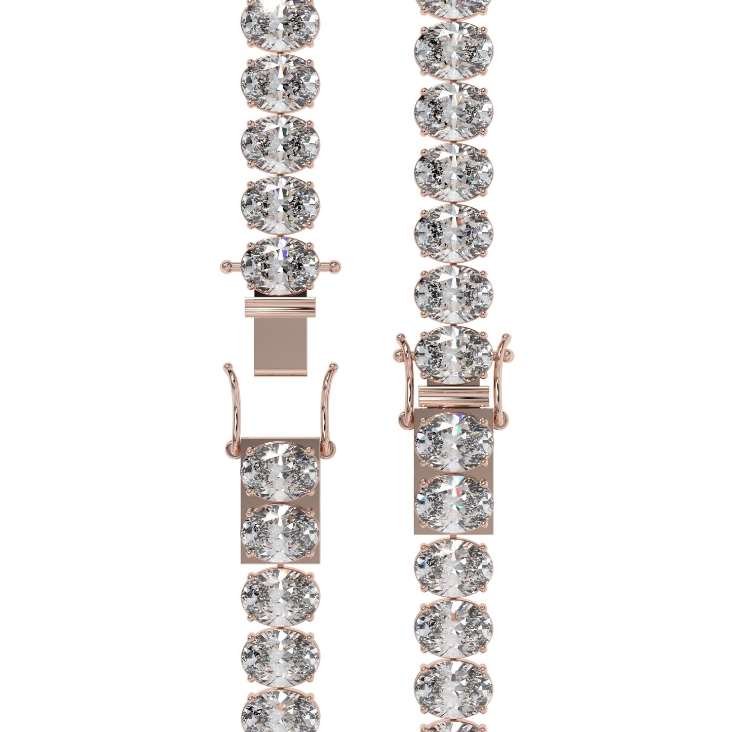 Classic Oval Diamond Tennis Bracelet Caratlink