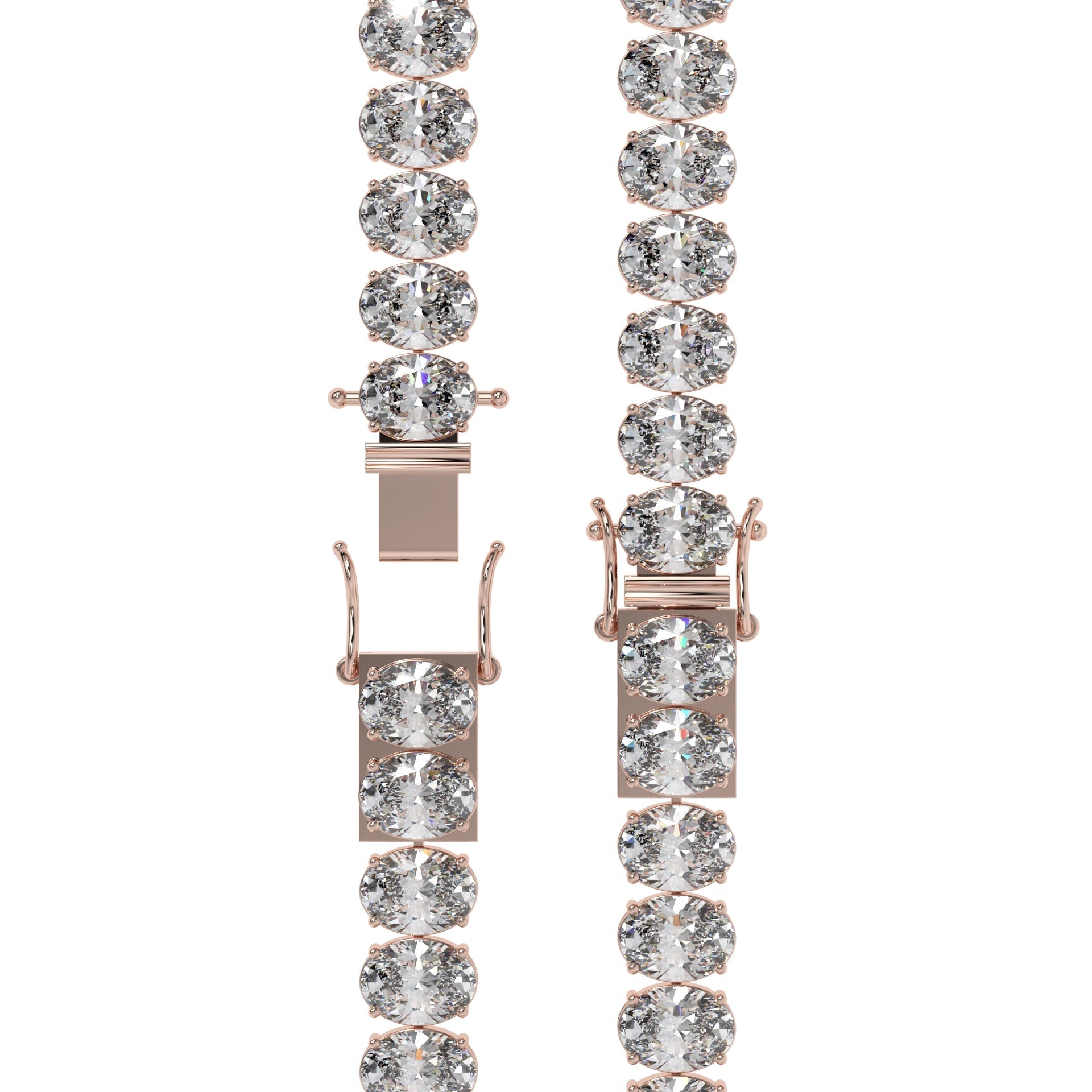 Classic Oval Diamond Tennis Bracelet Caratlink