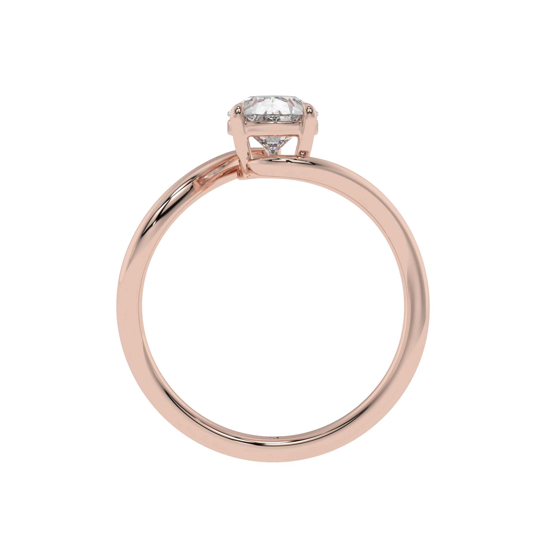 Grace Twist Pear Solitaire Ring - Caratlink